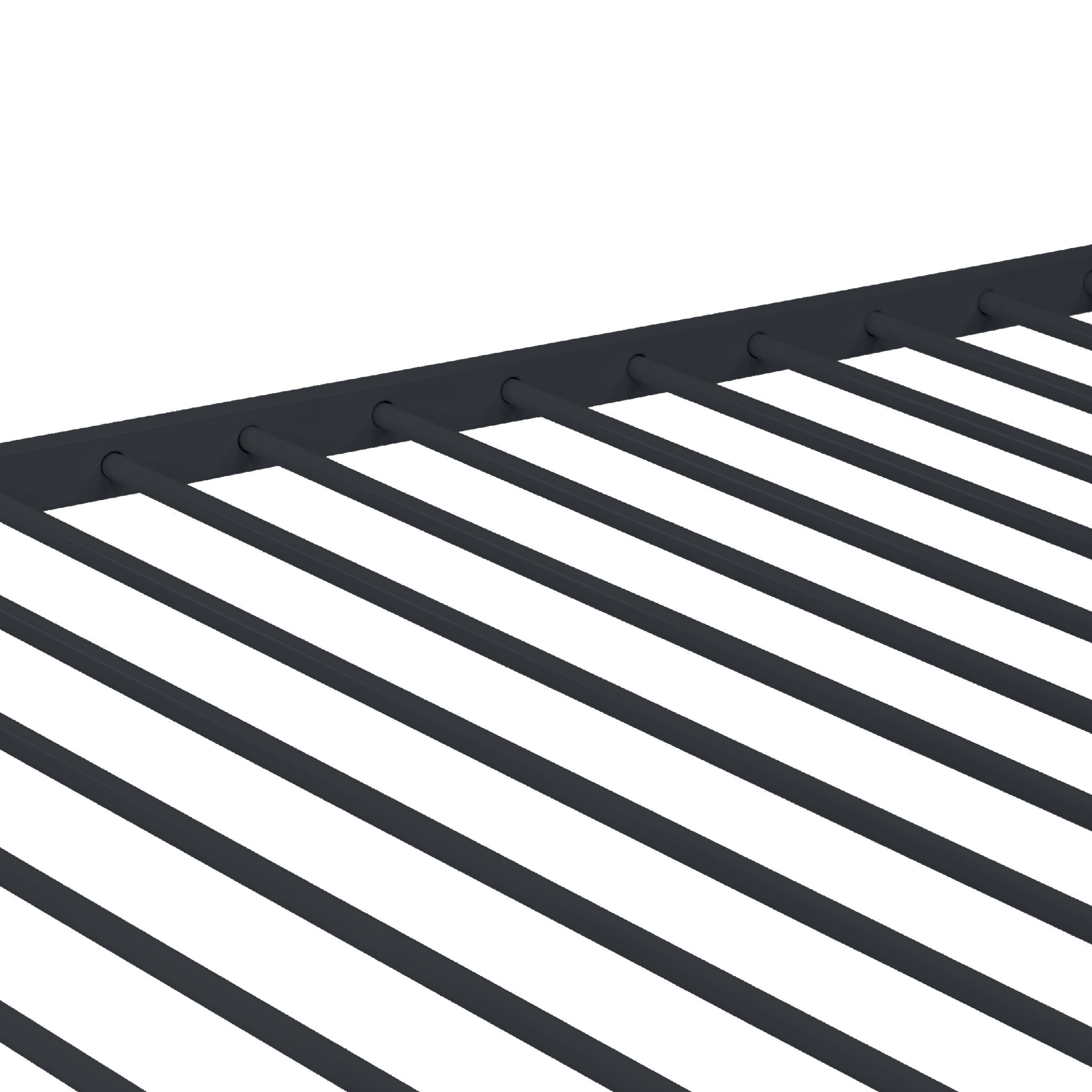 Metal Bunk Bed Twin Over Twin, Low Profile Bunk Bed Frame WithBuilt-in Ladder, High Guardrail And Metal Slats, Space-Saving Twin Size Bed Frame For Kids Teens, No Box Spring Required, Black_voghion.com